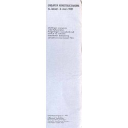 Ungarsk Konstruktivisme. 19. januar - 3. mars 1980