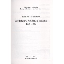 Biblioteki w Królestwie Polskim 1815-1830