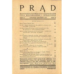 Prąd. Miesięcznik poświęcony zagadnieniom życia kulturalnego i społecznego. R.24 (XI-XII 1937) t.34