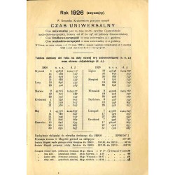 Calendarium Rocznika Astronomicznego Obserwatorjum Krakowskiego na Rok 1926