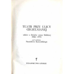 Teatr przy ulicy Cegielnianej. Szkice z dziejów sceny łódzkiej 1844-1978