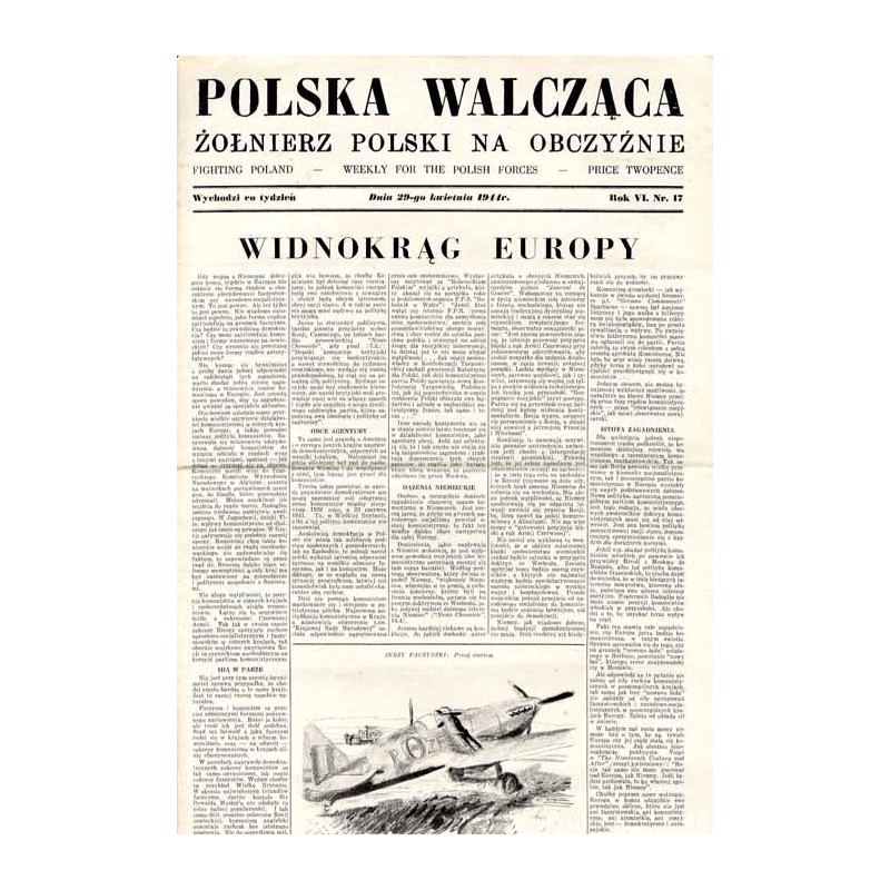 Polska Walcząca - Żołnierz Polski na Obczyźnie. Fighting Poland. Weekly for the Polish Forces. R.6 (1944). Nr 17 (29 kwietnia 19