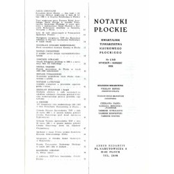 Notatki Płockie. Kwartalnik Towarzystwa Naukowego Płockiego. 1982. Nr 1/110 (Styczeń - Marzec 1982)