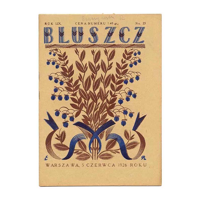 Bluszcz. Pismo tygodniowe ilustrowane dla kobiet. R.59 (1926). Nr 23 (5 czerwca 1926)
