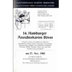 [Martin Bernhard] 32. Auktion Bildpostkarten und Randgebiete der Philatelie Photographica im Gewerkschaftshaus, 2000 Hamburg 1.