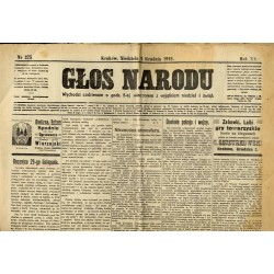 Głos Narodu. R.20 (1912). Nr 275 (1 grudnia 1912)
