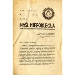 Myśl Niepodległa. R. 1921. Nr 582 (10 grudnia 1921)