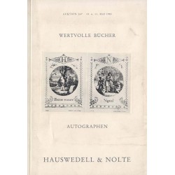Antiquariatskatalog. Auktion 247: Wertvolle Bücher und Autographen des 15.-20. Jahrhunderts. Auktion 247