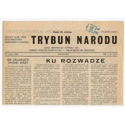 Trybun Narodu. Organ Kom. Org. Stronnictwa Demokratycznego. R.2 (1946). Nr 7 (27) (15. Lipca 1946)