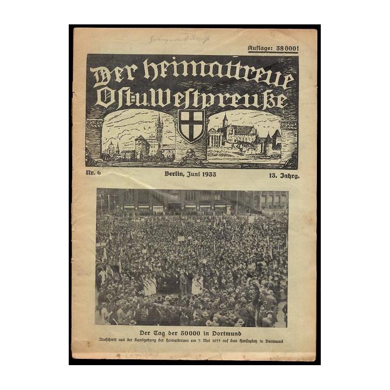 Der Heimattreue Ost- und Westpreuße. Nachrichtenblatt des Reichsverbandes der heimattreuen Ost- und Westpreußen. 13. Jahrgang (1