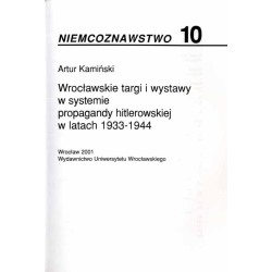 Wrocławskie targi i wystawy w systemie propagandy hitlerowskiej w latach 1933-1944