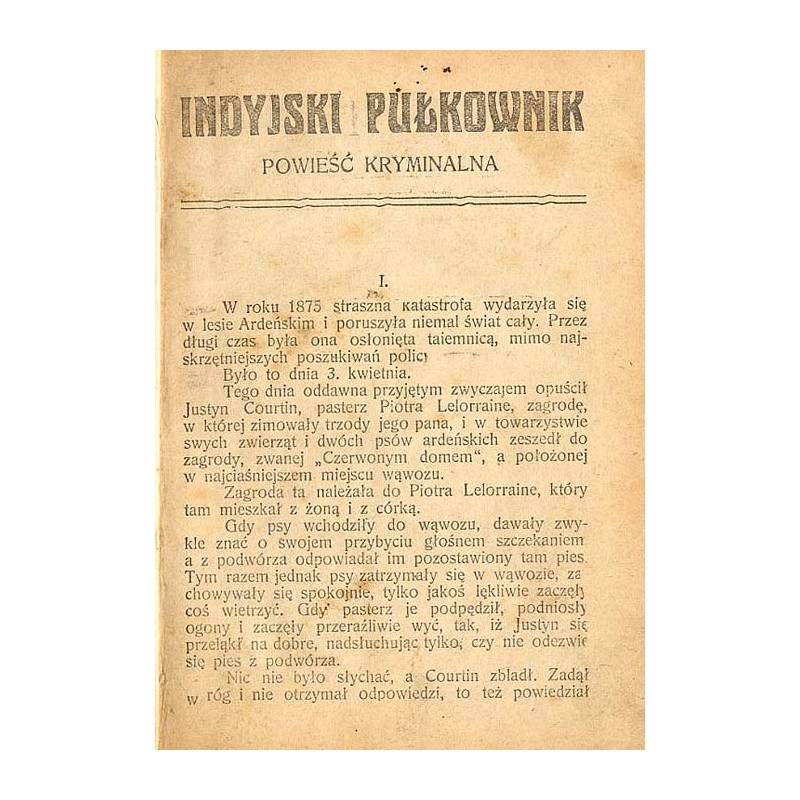 Indyjski Pułkownik. Powieść kryminalna