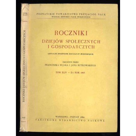 Roczniki Dziejów Społecznych i Gospodarczych. T.44 (1983)