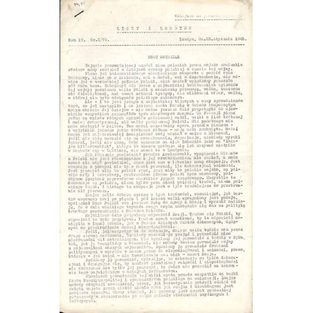 Listy z Londynu. R.4 (1945). Nr 2/76 (23 stycznia 1945)