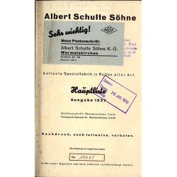 Albert Schulte Söhne, Kommanditgesellschaft, Tente Rheinland [...] Aelteste Spezialfabrik in Rollen aller Art. Hauptliste Ausgab