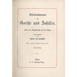 Gedankenharmonie aus Goethe und Schiller. Lebens- und Weisheitssprüche aus deren Werken
