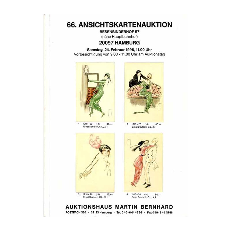 [Martin Bernhard] 66. Ansichtskartenauktion, Atlas Hotel Alte Strasse 58, 79576 Weil am Rhein, Samstag, 24. Februar 1996