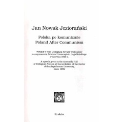 Polska po komunizmie  Poland after communism. Wykład w Auli Collegium Novum wygłoszony na zaproszenie Rektora Uniwersytetu Jagi