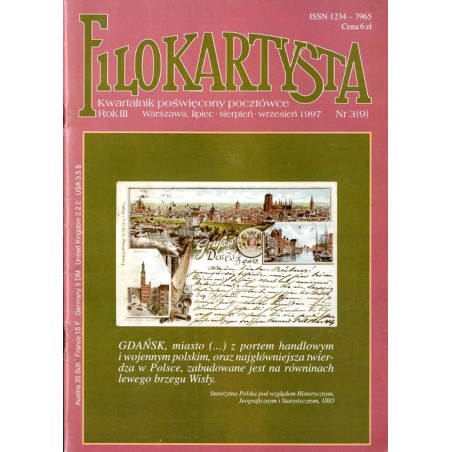 Filokartysta. Kwartalnik poświęcony pocztówce. R.3 (1997). Nr 3 (9) (lipiec - sierpień - wrzesień 1997)