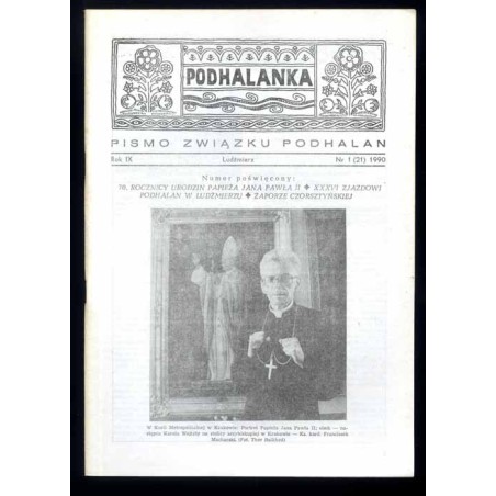 Podhalanka. Pismo Związku Podhalan. R.9 (1990). Nr 1 (21)