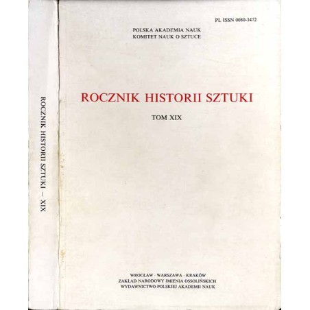Rocznik Historii Sztuki. T.19 (1992)