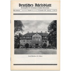 Deutsches Adelsblatt. 11. Jahrgang (1972). Nr 11 (15 XI 1972) [Groß-Schwülper, Kr. Gifhorn]
