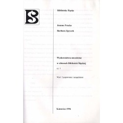 Wydawnictwa niezależne w zbiorach Biblioteki Śląskiej. Cz.1