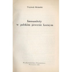 Immunitety w polskim procesie karnym
