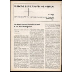Unsere Ermländische Heimat. Mitteilungsblatt des Historischen Vereins für Ermland. 14. Jahrgang (1968). Nr. 1 2 3