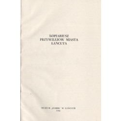 Kopiariusz przywilejów miasta Łańcuta