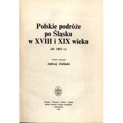 Polskie podróże po Śląsku w XVIII i XIX wieku (do 1863 r.)