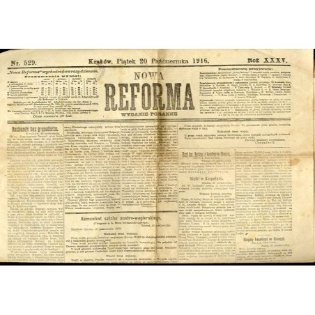 Nowa Reforma. R.35 (1916). Nr 529 (20 października 1916). Wydanie poranne