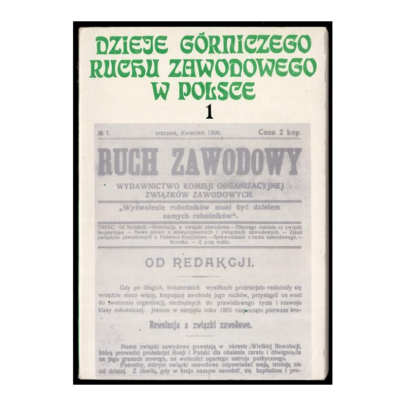 Dzieje górniczego ruchu zawodowego w Polsce (do 1918 r.). T.1