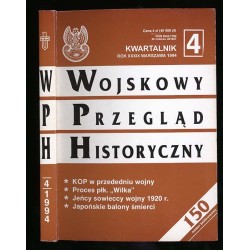 Wojskowy Przegląd Historyczny. R. 39 (1994). Nr 4 (150) (Październik - Grudzień 1994)