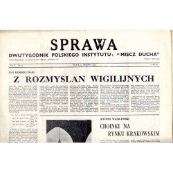 Sprawa. Dwutygodnik Polskiego Instytutu: "Miecz Ducha"  The Common Cause. Fortnightly of the Polish Section of the "Sword of th