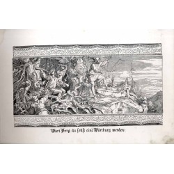 Die Wandgemaelde des Landgrafensaales auf der Wartburg von Moritz von Schwind, in Holzschnitt ausgeführt von August Gaber
