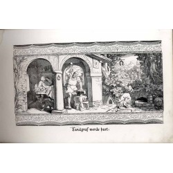 Die Wandgemaelde des Landgrafensaales auf der Wartburg von Moritz von Schwind, in Holzschnitt ausgeführt von August Gaber