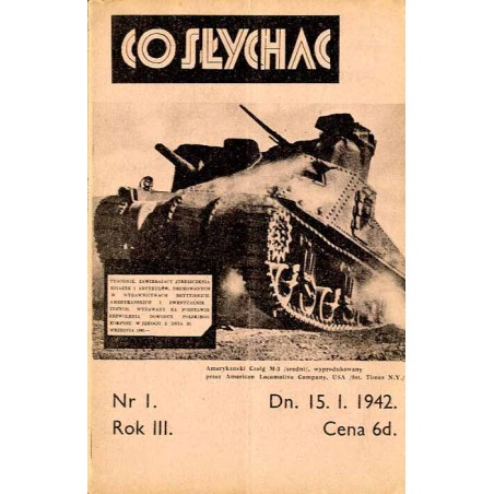 Co Słychać. R.3 (1942). Nr 1 (15.I.1942)