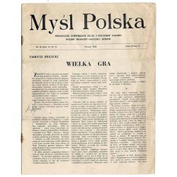 Myśl Polska. Dwutygodnik poświęcony życiu i kulturze narodu  Polish Thought. Fortnightly review. R.6 (1946). Nr 1 (96) (Marzec