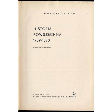 Historia powszechna 1789-1870