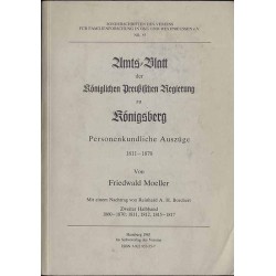 Amts-Blatt der Königlichen Preußischen Regierung zu Königsberg. Personenkundliche Auszüge 1811-1870. 2t