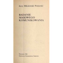 Badania masowego komunikowania