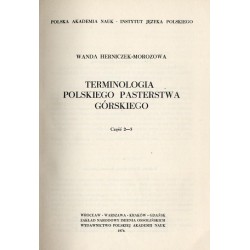 Terminologia polskiego pasterstwa górskiego. 2 cz. w 2 voluminach