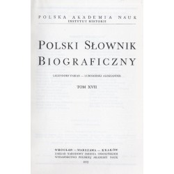 Polski słownik biograficzny. T.17: Legendorf Fabian - Lubomirski Aleksander