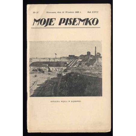 Moje Pisemko. R.27 (1929). Nr 37 (14 września 1929)