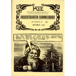 Ansichtskarten-Sammlerbrief. (1988) Nr 140 (November1988). PUE Philokaristen-Union Europas E.V