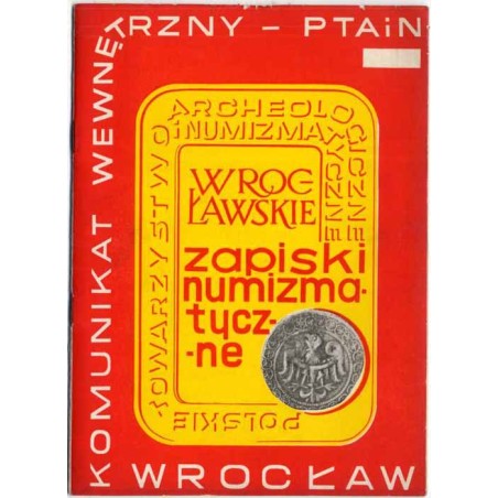 Wrocławskie Zapiski Numizmatyczne. Nr 12/9 (1973)