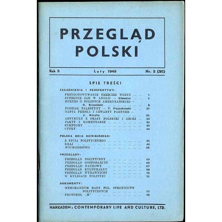 Przegląd Polski. R.3 (1948). Nr 2 (20) (Luty 1948)