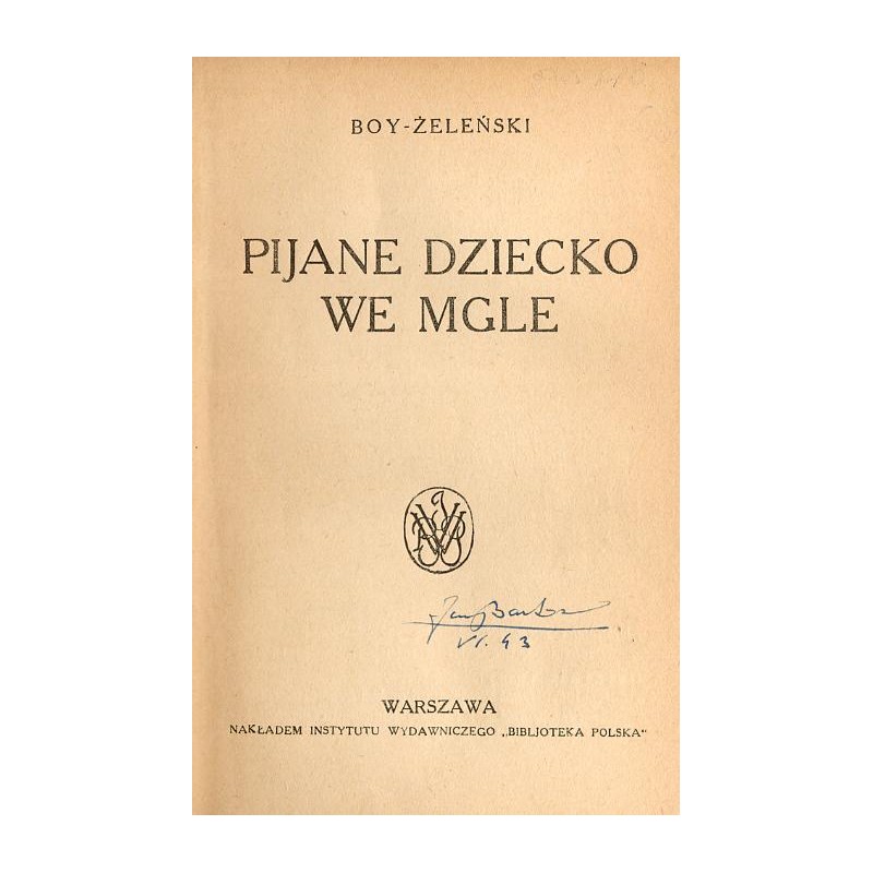 Pijane dziecko we mgle