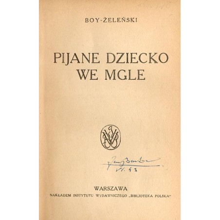 Pijane dziecko we mgle